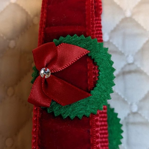 Other - NWT - Christmas for the Pups - Christmas Collar with Wreath's & Doggy Bag Set